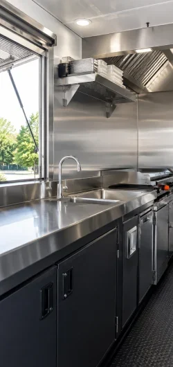 Custom food trailer build for mobile food businesses and food entrepreneurs.