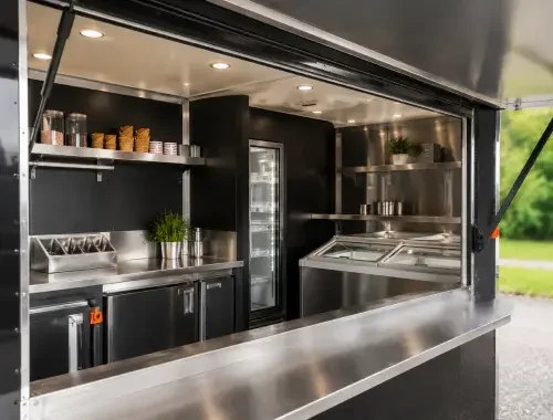 Custom ice cream trailer for mobile dessert businesses and event vendors.
