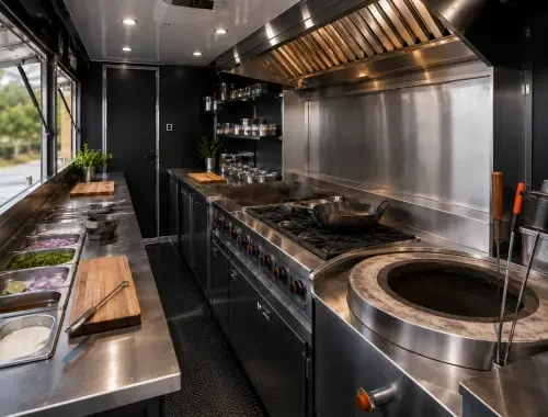 Indian street food trailer build for mobile food vendors and restaurants.